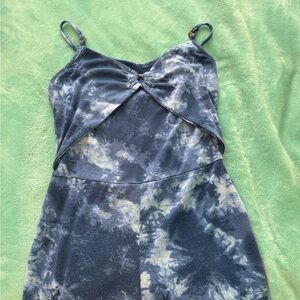 Derek Heart Blue Tie-Dye Romper (very stretchy)